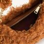 2024  Fashion Ladies Fluffy Soft Plush Casual Fur bag Shoulder Purse Women Handbags Ladies Lambskin Leather Under-arm Bag