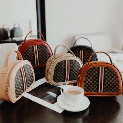 2024 Hot Selling Women's Handbag Wholesale Pu Leather Print Solid Color Shoulder Bags for Women Zipper Closure Ladies Purses