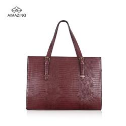 PU Leather 15.6" Computer Tote Business Briefcase Women Laptop Bags Custom Logo Laptop Handbag