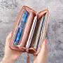 2024 new Korean women's wallet female long zipper soft leather large-capacity mobile phone bag splicing clutch bag card bag