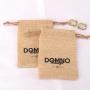 High Quality Jute Drawstring Coffee Tea Packing Bag Custom Logo Recycled Jute Gift Dust Bag