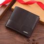 Men's leisure wallet, ID package, fashionable short style purse, business multi-card slot money clip, factory wholesale