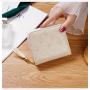 2024 popular design mini small wallet women short wallets pu leather zipper cute coin purse student embroidery wallet