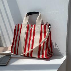 New design handbags large messenger crossbody bag Fashion personality stripe color shoulder bags for women tote bag canvas