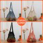 Factory Wholesale Custom Multiple Colour Reusable Cotton Tote Grocery Shopping Mesh Bag