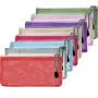 Gelory Custom Color Makeup Bag Travel Cosmetic Pouch Bag Zipper Nylon Mesh Make Up Organizer Bag