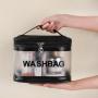 Summer new transparent PVC large capacity waterproof cosmetic bag portable female travel toiletry bag storage bag handbag