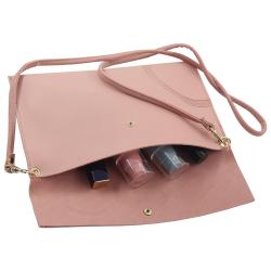 Custom leather make up bag shoulder cosmetic bag women travel shoulder make up bag