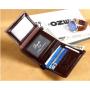 Vintage Men Genuine Cow Leather Wallets Organizer Card Holders Casual Fashion Style Short Cowhide Leather Clutch Wallet