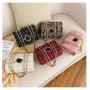 Bolsa Para Dama 2024 Bling Design Small Chain Shoulder Tweed Bags New Fashion Handbags Luxury Brand Designer Women Crossbody Bag