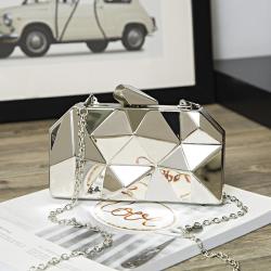 New Fashion Diamond Hand Bag Metal Chain Evening Bag