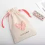 Reusable Eco Cotton Linen Drawstring Pouch Portable Cosmetic Caps Gift Dust Bags Valentine's Jewelry Packaging Bag