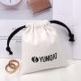 High Quality Polyester Cotton Key Jewelry Storage Packing Bag Reusable Drawstring Custom Logo Printing Gift Canvas Pouch