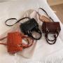2024 new snakeskin pattern crocodile leather women's shoulder bag fashion simple crossbody bag