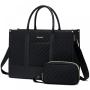 LOVEVOOK Laptop Bags for Women 15.6 inch Waterproof Quilted Work Tote Bag with Clutch Lightweight Computer Travel Shoulder Purse