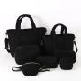 High Quality Luxury Custom Adorable Black Sherpa Cosmetic bag Women Makeup Brushes Bag Eco-Friendly Teddy Bear Standing Pouch