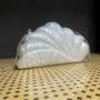 Unique Ladies new crossbody bag shell fan-shaped acrylic bag fashion wedding dinner clutch bag 2024