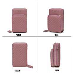 Fashion Messenger Wallet Purse Mini PU Leather Blocking Crossbody Smell Cell Shoulder Phone Bag For Women