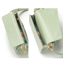 2023 Luxury Golden Metal Womens Shoulder Bags Ladies Crsoobody Bags Unique Printed Lining Custom Logo Ladies Shoulder Bags