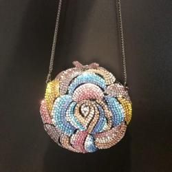 Hot sales Starfish Flower luxury evening bag clutch gown purse women bags rhinestone dress metal purse frame crystal clutch bags
