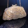 High Quality Metal Mesh Hollow-out diamond-encrusted Luxury Crystal evening banquet bag Diamond handbag women's stone clutch bag