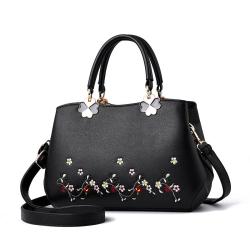 2022 Wholesale Fashion Trends Woman Embroidery Shoulder Bags Leather High Quality ladies handbags for women