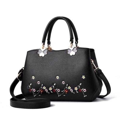 2022 Wholesale Fashion Trends Woman Embroidery Shoulder Bags Leather High Quality ladies handbags for women