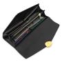 Factory wholesale leather women wallet button women wallet card holder leather long wallet