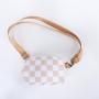 Keymay Custom High Quality Printed Pattern Gold Hardware Waterproof Nylon Sports Waist Pack Checkered Fanny Pack Waist Belt Bag