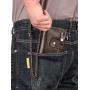 Hot Sale Cowhide Mini Genuine Leather Trifold Wallets For Men RFID Blocking Luxury Custom Zipper Mens Slim Wallet With Chain