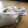 White Pink Matt Satin Cosmetic Drawstring Bag Thick Satin Cosmetic Pouch
