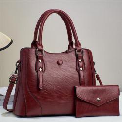 New wholesale luxury leather fashion quilted leather tote bags set women's large capacity women's shoulder bags 2024