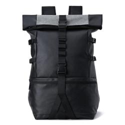 2021 new style large capacity men outdoor travel pack custom leather gym basketball backpack