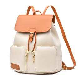 Large Capacity 2024 New Anti Splash Premium High Quality PU Student School Bag Famous Women's Retro Print Design Backpack