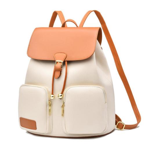 Large Capacity 2024 New Anti Splash Premium High Quality PU Student School Bag Famous Women's Retro Print Design Backpack