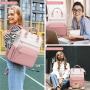 LOVEVOOK 15.6 17 in PU Leather Laptop Backpacks Woman Business Work Travel Back Packs Large Fashion Computer School Student Bags