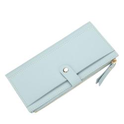 ZR200 New Women's Long Wallet Korean Version Three-fold Buckle Wallet Large-capacity Multi-position Zipper Handbag Purse