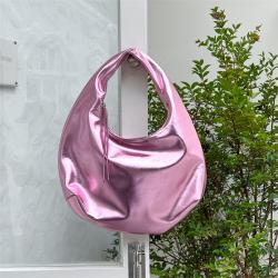Hot Selling Products Wholesale New Design High Gloss Handbag Candy Color Handbag High-grade Sense PU Patent Leather Underarm Bag