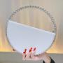fashion women elegant big diamond round handle party bags ladies bling wedding purse girls crystal evening clutch purse bags