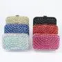 New Wedding Elegant Hollow Metal Hard Box Rhinestone Clutch Bag Ladies Handbag Luxury Party Evening Bags For Woman