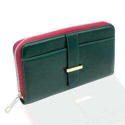 Long Style Customized Women Wallet Green New Color RFID Blocking Zipper Wallet for Women