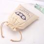 Wholesale Organic Cotton Toys Candle Gift Packaging Bag Custom Logo Printed Muslin Cotton Drawstring Dust Pouch