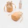 Custom Digital Printing Round Bottom Canvas Gift Jewelry Packaging Bag 12 Oz Canvas Cotton Cosmetic Makeup Pouch