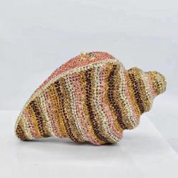 Hot Selling Design Conch Rhinestone Purse Shell Formal Clutch Bling Purse Rhinestone Handbag Rhinestone Purse Handbag Clutch