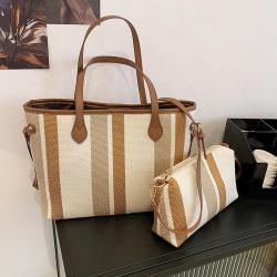 Custom Fashion Tote Hand Bag Larger Capacity Canvas Tote Bag With Zipper Outdoor Shoulder Bag Leather Handle For Women Girl