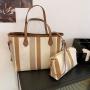 Custom Fashion Tote Hand Bag Larger Capacity Canvas Tote Bag With Zipper Outdoor Shoulder Bag Leather Handle For Women Girl