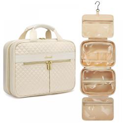 LOVEVOOK Wholesale Custom Personalized Quilted Zipper Makeup Bag Portable Large Capacity Wash Cosmetic Bags Travel Makeup Box