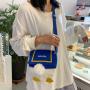 New Fashionable Cute Canvas Bag Custom Ins Girl Duck Single Shoulder Cross body Bag Student Cartoon Large Capacity Bag