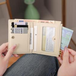 Alligator Soft Leather Short Credit Card Holder Coin Purse  Ladies Wallets  sac tendance 2024 Women's Folding Zipper Wallet