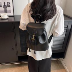 ZR603 New Women Bag Backpack Fashion Girl White Pleasure PU Leather Waterproof Schoolbag Female Flip Cover Versatile Travel Bag
